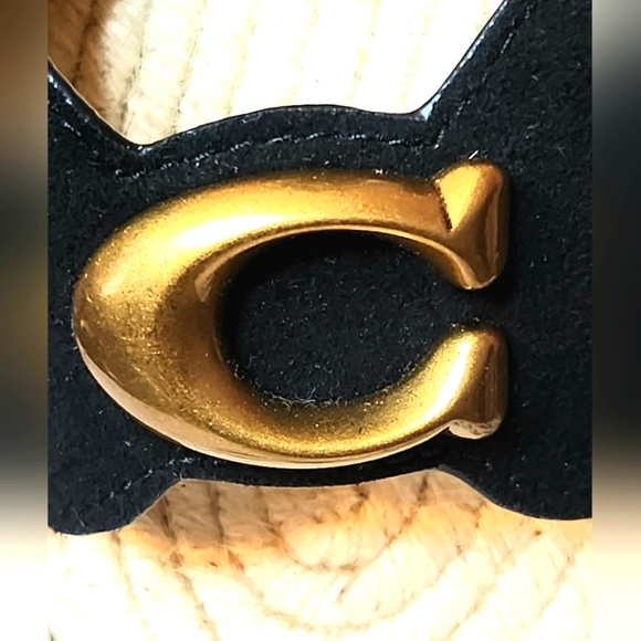 COACH Dillon Black Suede Espad Flatform Sandals NWB Sz 6 - Picture 7 of 9